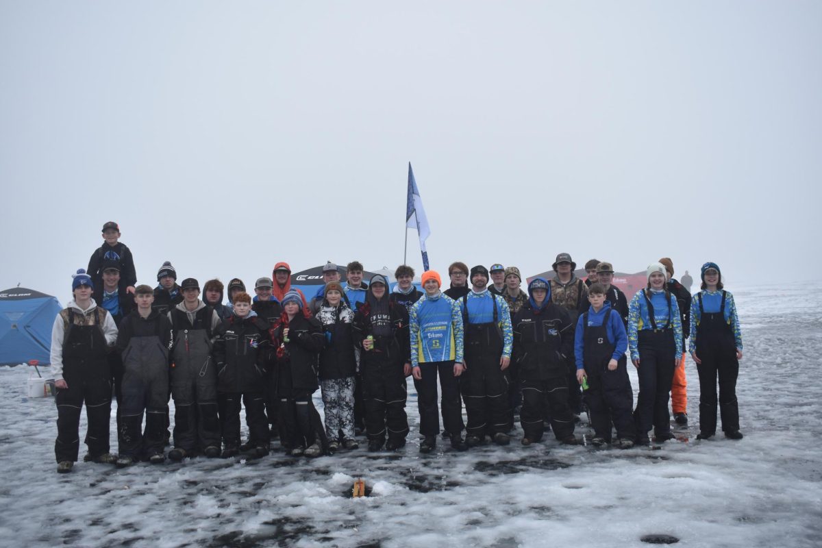 Ice fishing team drops lines during Christmas vacation